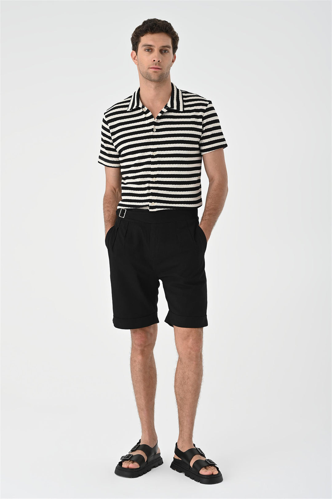 ANT Short Sleeve Striped Men's Knitwear Shirt - Kempen
