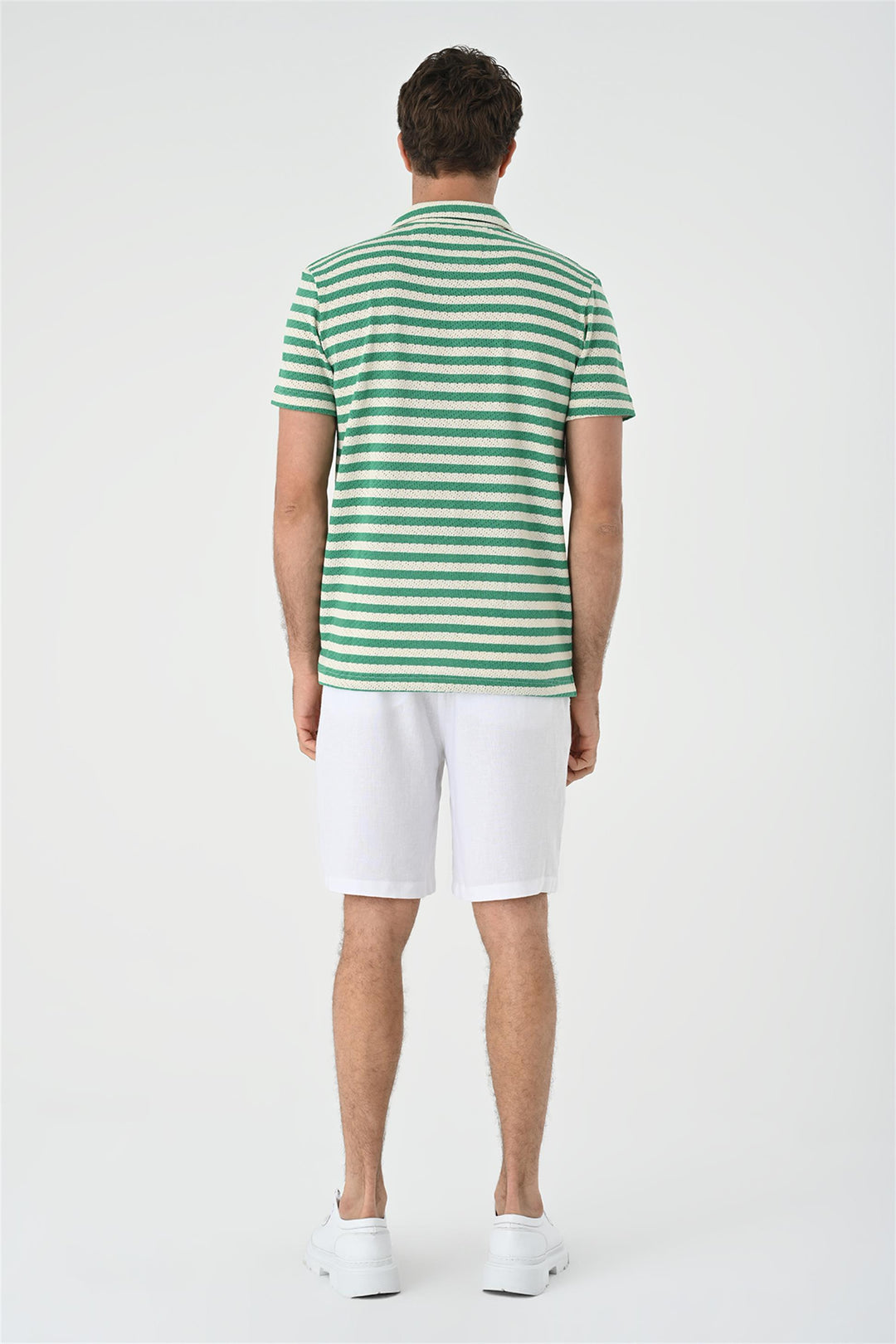 ANT Short Sleeve Striped Men's Knitwear Shirt - Merrillville