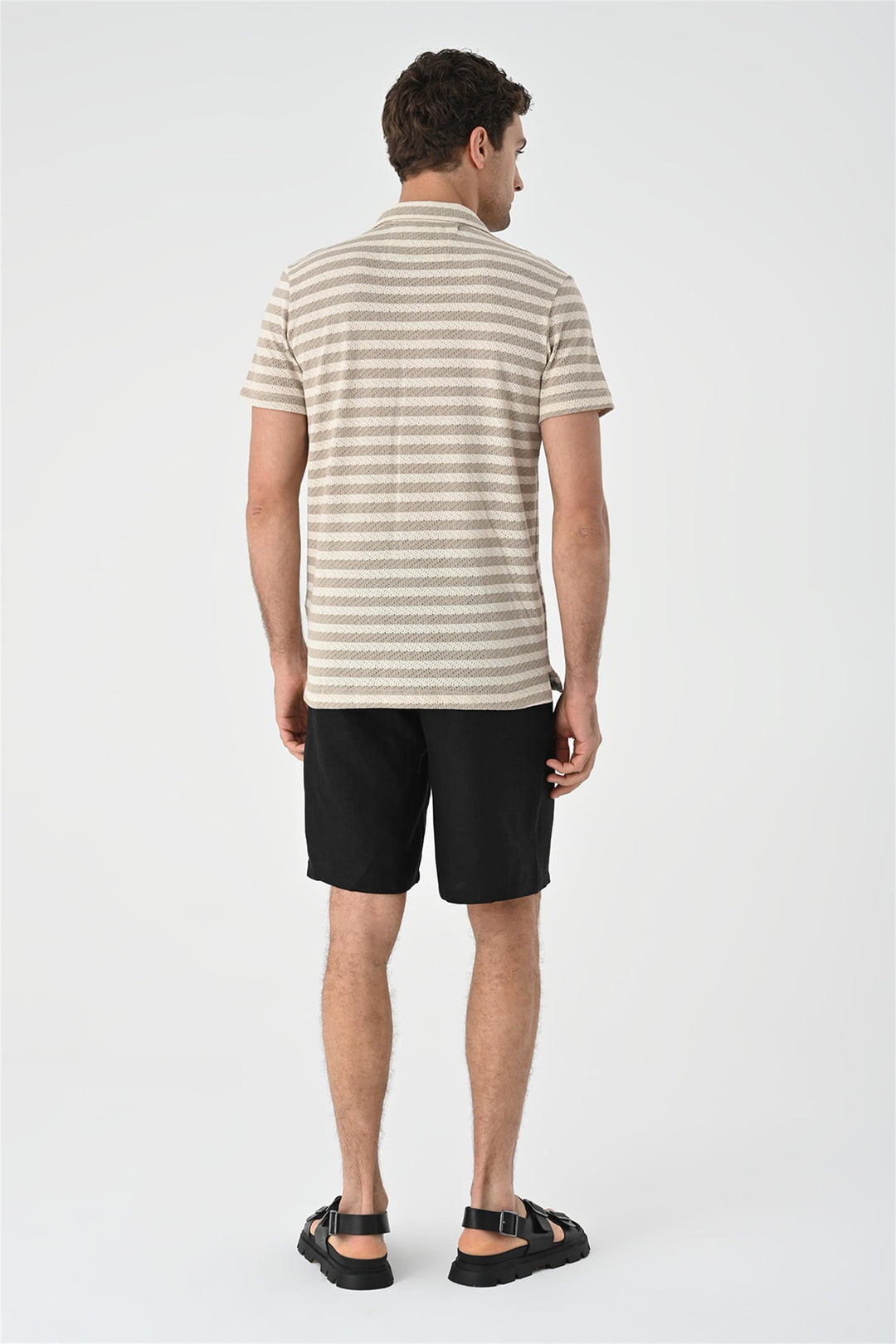 ANT Short Sleeve Striped Men's Knitwear Shirt - Leesburg