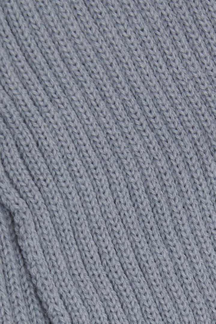 BRE Kitty Girl Child Scarf Hat Set 3 Piece Pom Pom Embroidered 4-8 Years, Gray - Chesterfield