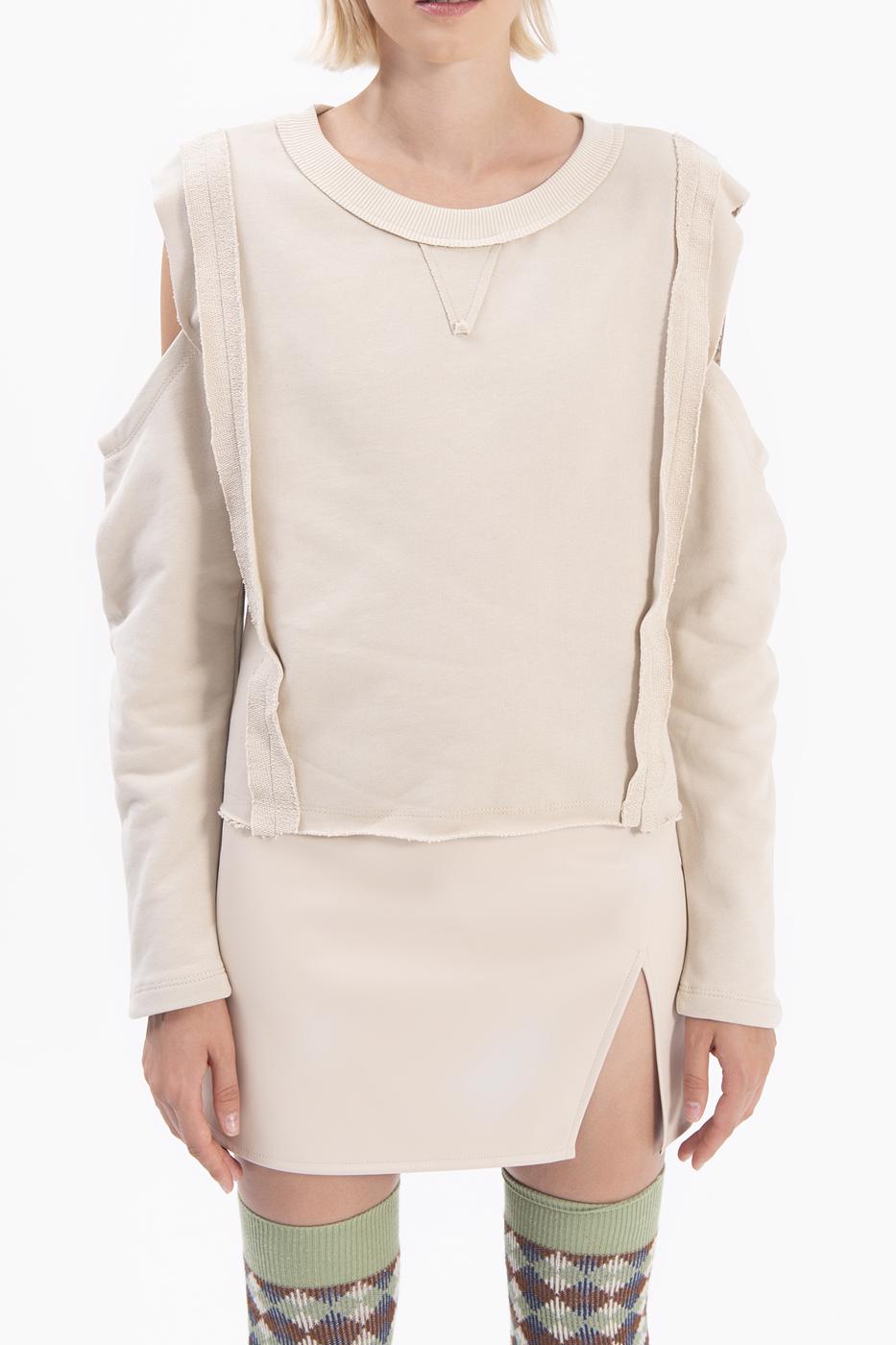 BSL Women Sleeve cut out sweatshirt - Vyshneve