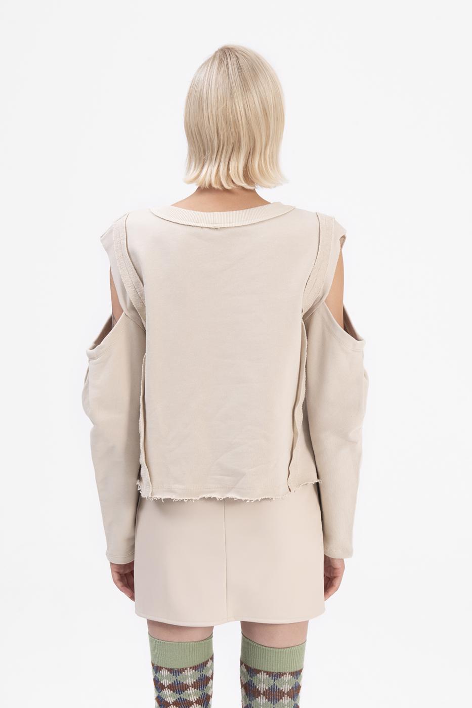 BSL Women Sleeve cut out sweatshirt - Vyshneve