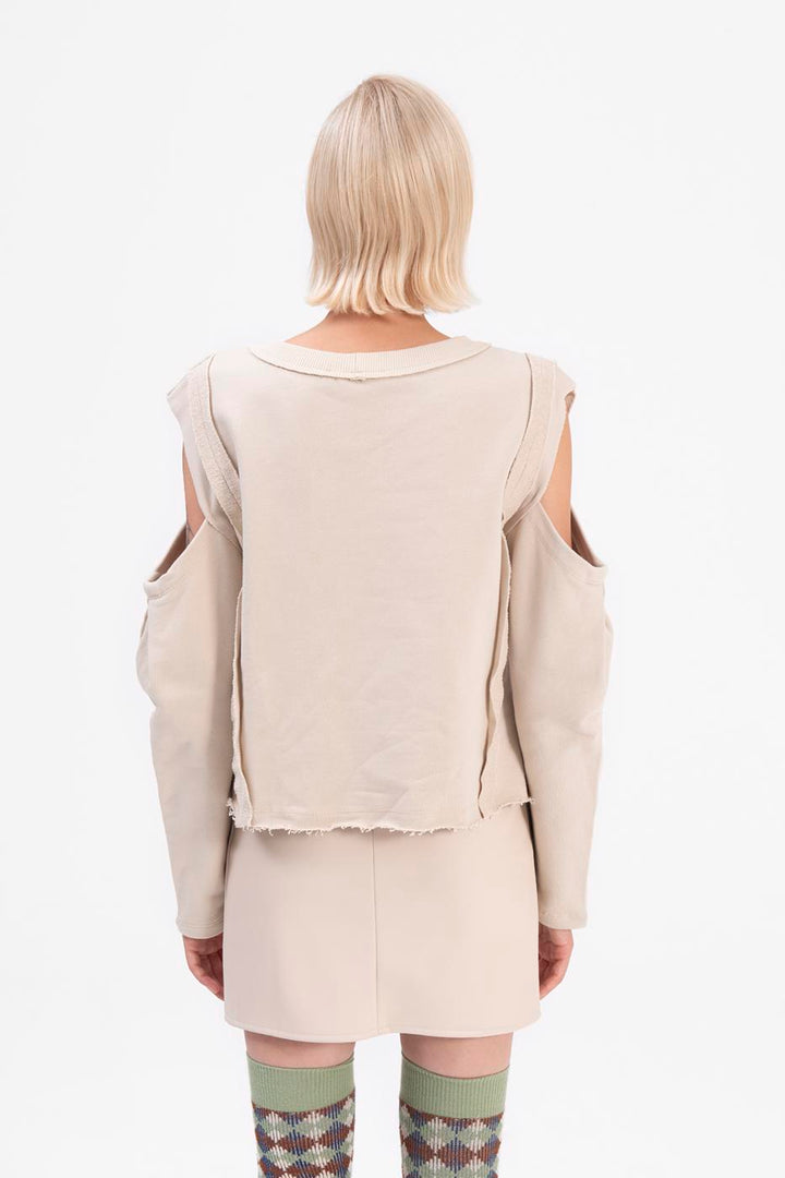 BSL Women Sleeve cut out sweatshirt - Vyshneve