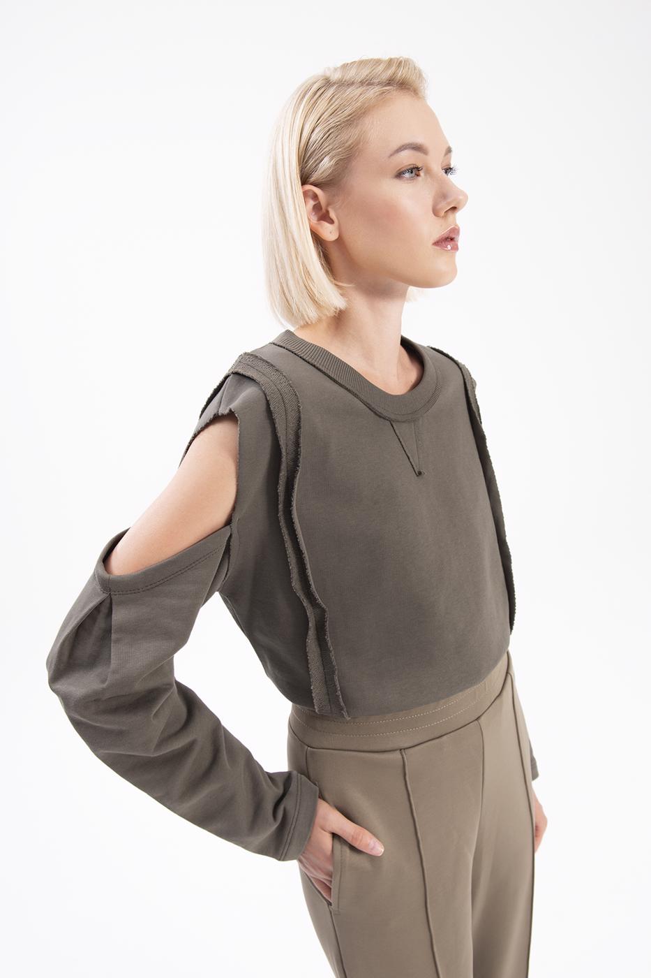 BSL Women Sleeve cut out sweatshirt - Frankenthal