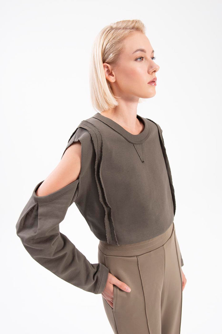 BSL Women Sleeve cut out sweatshirt - Frankenthal