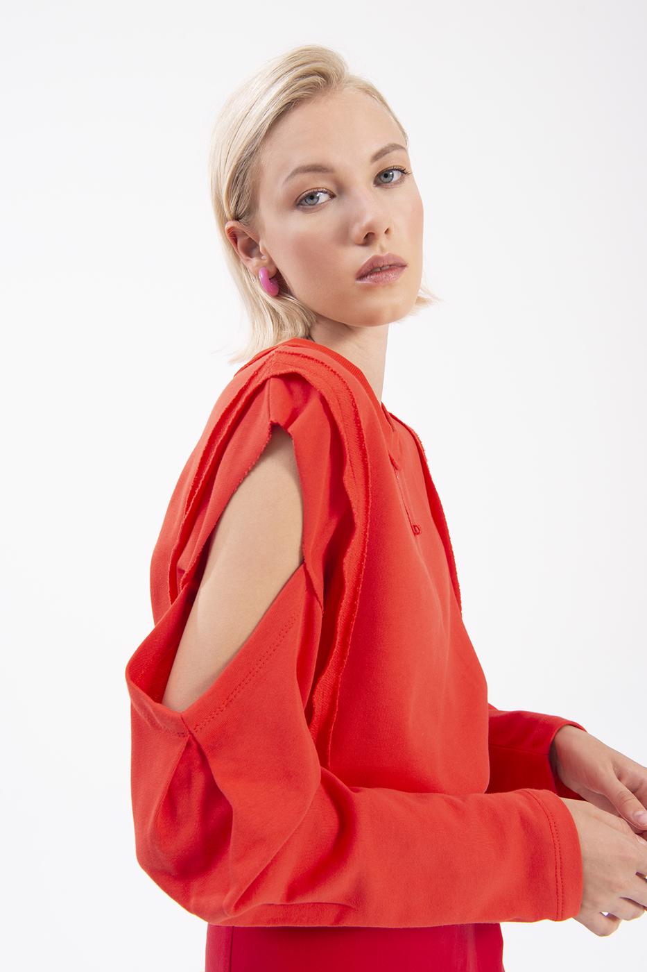 BSL Women Sleeve cut out sweatshirt - Berriozábal