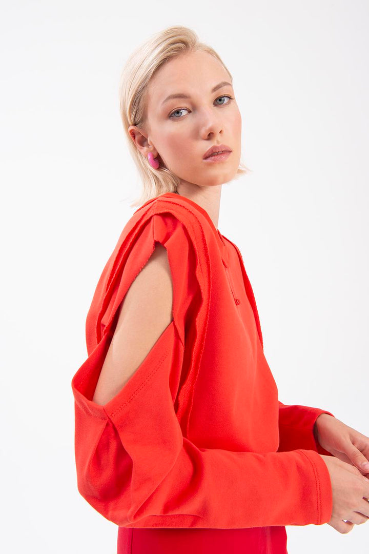 BSL Women Sleeve cut out sweatshirt - Berriozábal