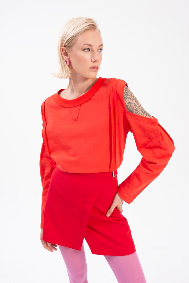 BSL Women Sleeve cut out sweatshirt - Berriozábal