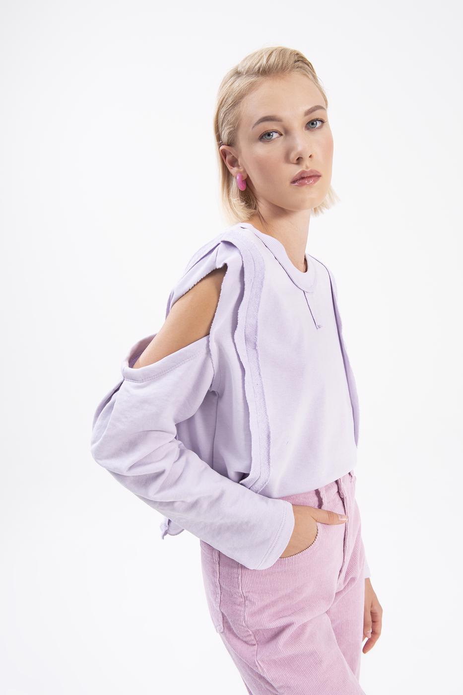 BSL Women Sleeve cut out sweatshirt - Chieti