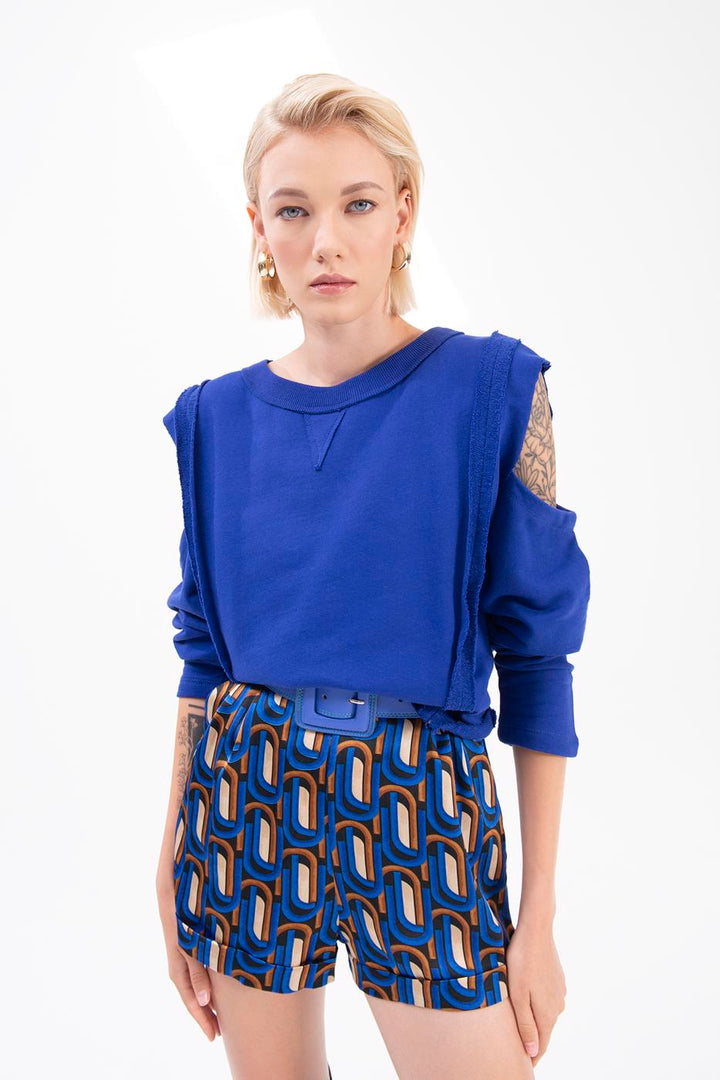 BSL Women Sleeve cut out sweatshirt - Clifton