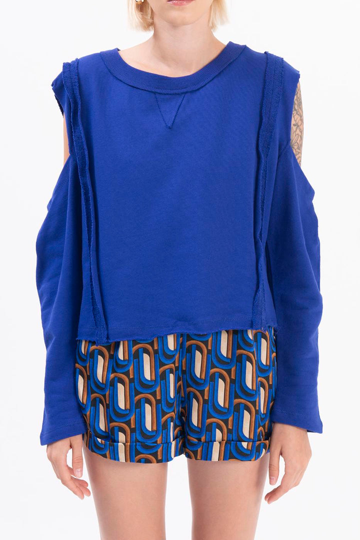 BSL Women Sleeve cut out sweatshirt - Clifton