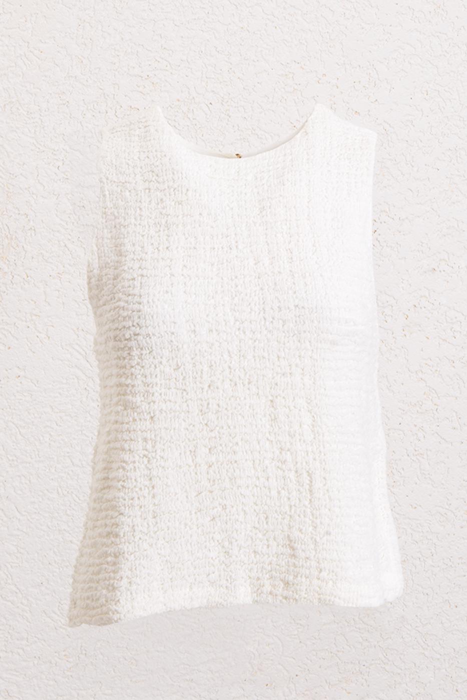 BSL Women Sleeveless Comfortable Textured Blouse - New Braunfels