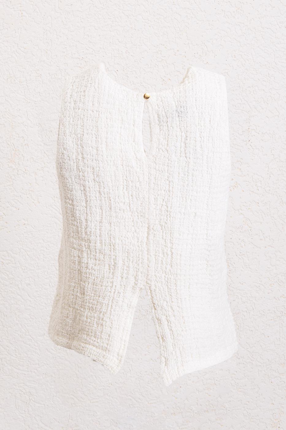 BSL Women Sleeveless Comfortable Textured Blouse - New Braunfels