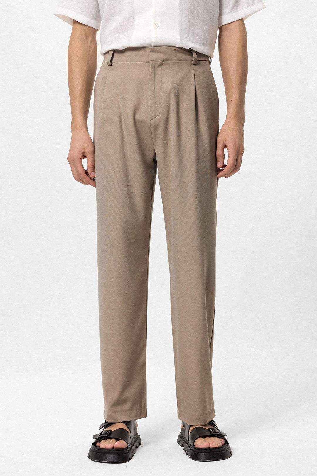 ANT Antioch Village Beige High Waist Baggy Men's Pants - Tehuacán