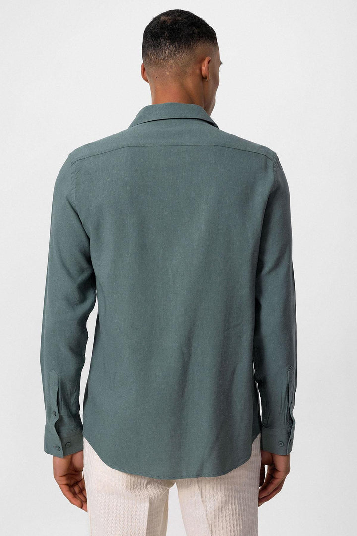 ANT Long Sleeve Linen Shirt - Placentia
