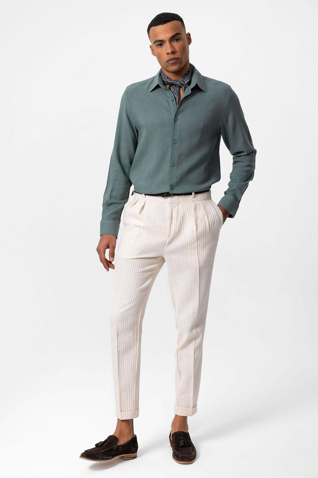 ANT Long Sleeve Linen Shirt - Placentia