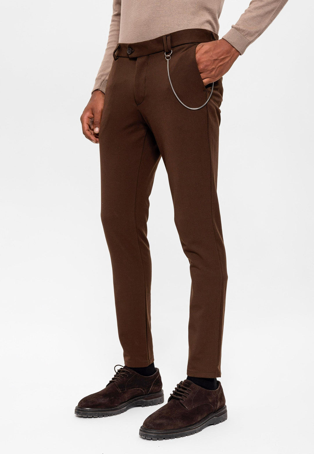 ANT Antioch Village Coffee Men's Slim Fit Fabric Trousers - Palma