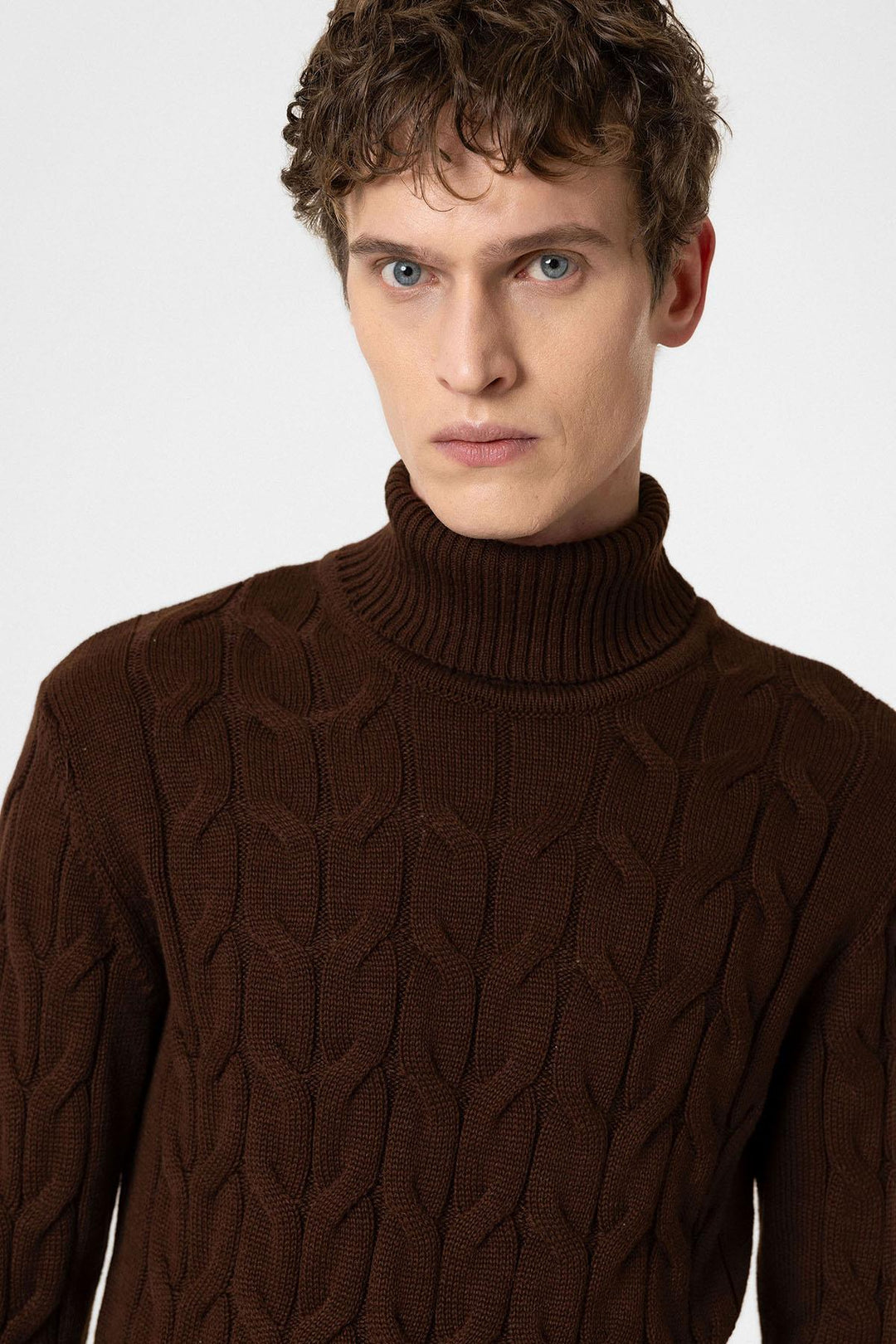 ANT Antioch Village Coffee Hair Braided Men's Sweater - Bowmanville