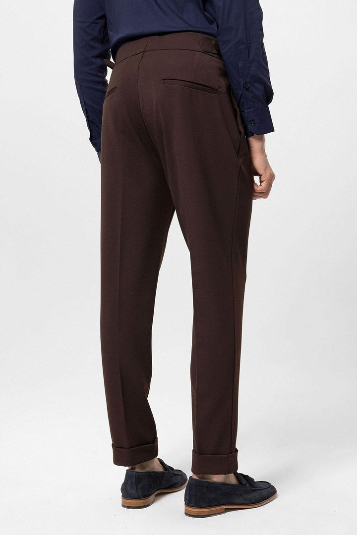ANT Antioch Village Coffee High Waist Pleated Carrot Fit Men's Pants - Villahermosa