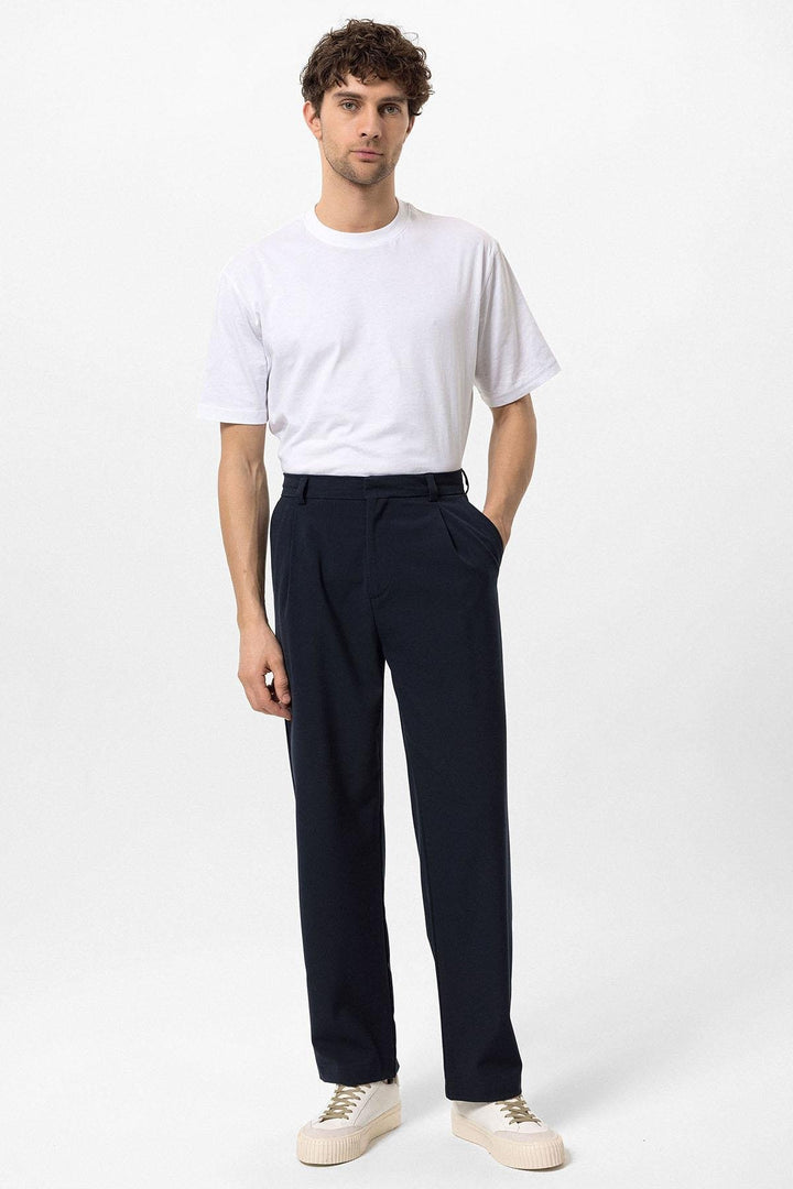 ANT Antioch Village Navy High Waist Baggy Men's Pants - Quimper