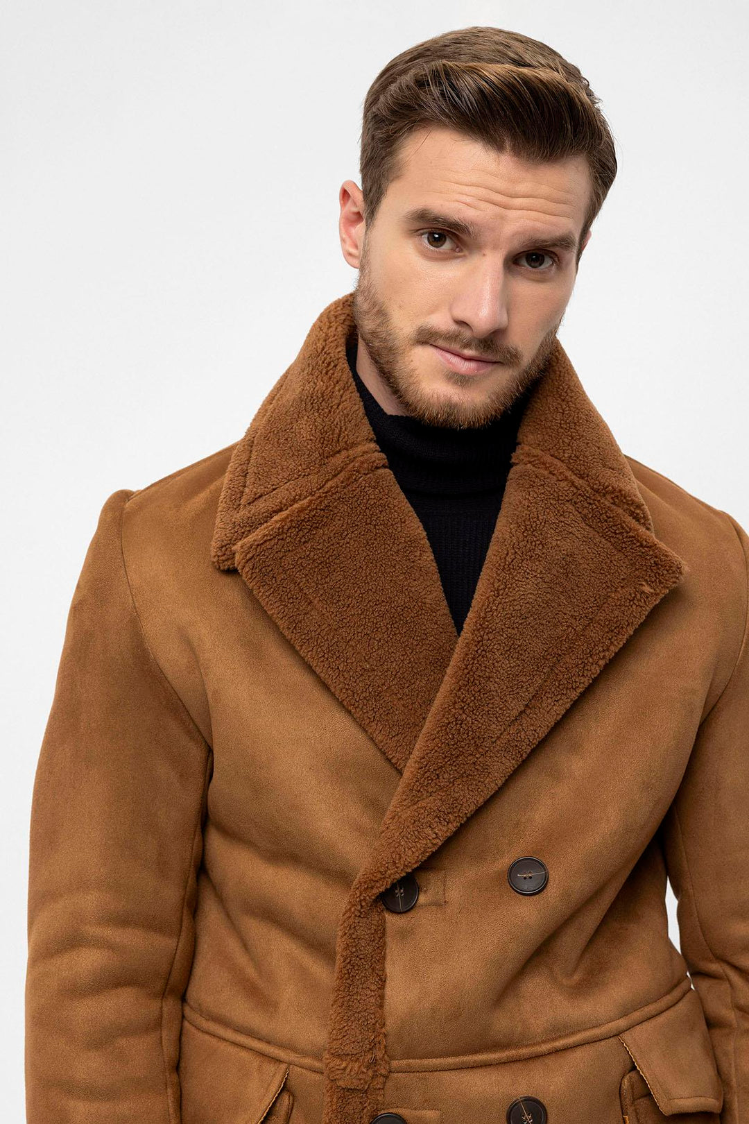 ANT Double Breasted Closure Lining Detailed Men's Coat - Grenoble