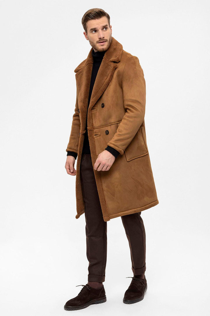 ANT Double Breasted Closure Lining Detailed Men's Coat - Grenoble