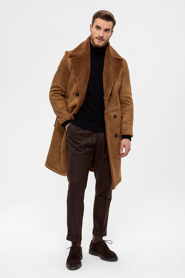 ANT Double Breasted Closure Lining Detailed Men's Coat - Grenoble