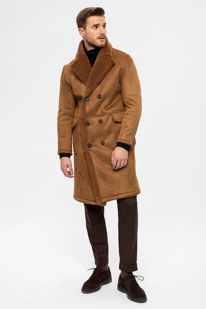 ANT Double Breasted Closure Lining Detailed Men's Coat - Grenoble