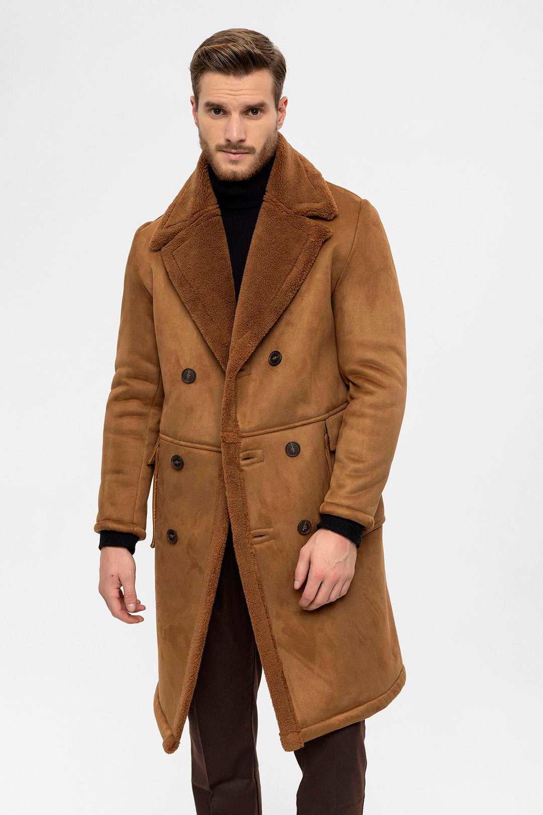 ANT Double Breasted Closure Lining Detailed Men's Coat - Grenoble