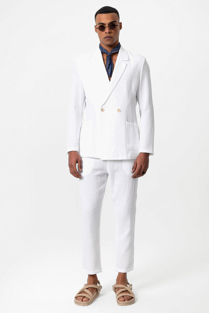 ANT Double-Breasted Unlined Men's Blazer Jacket - Logroño