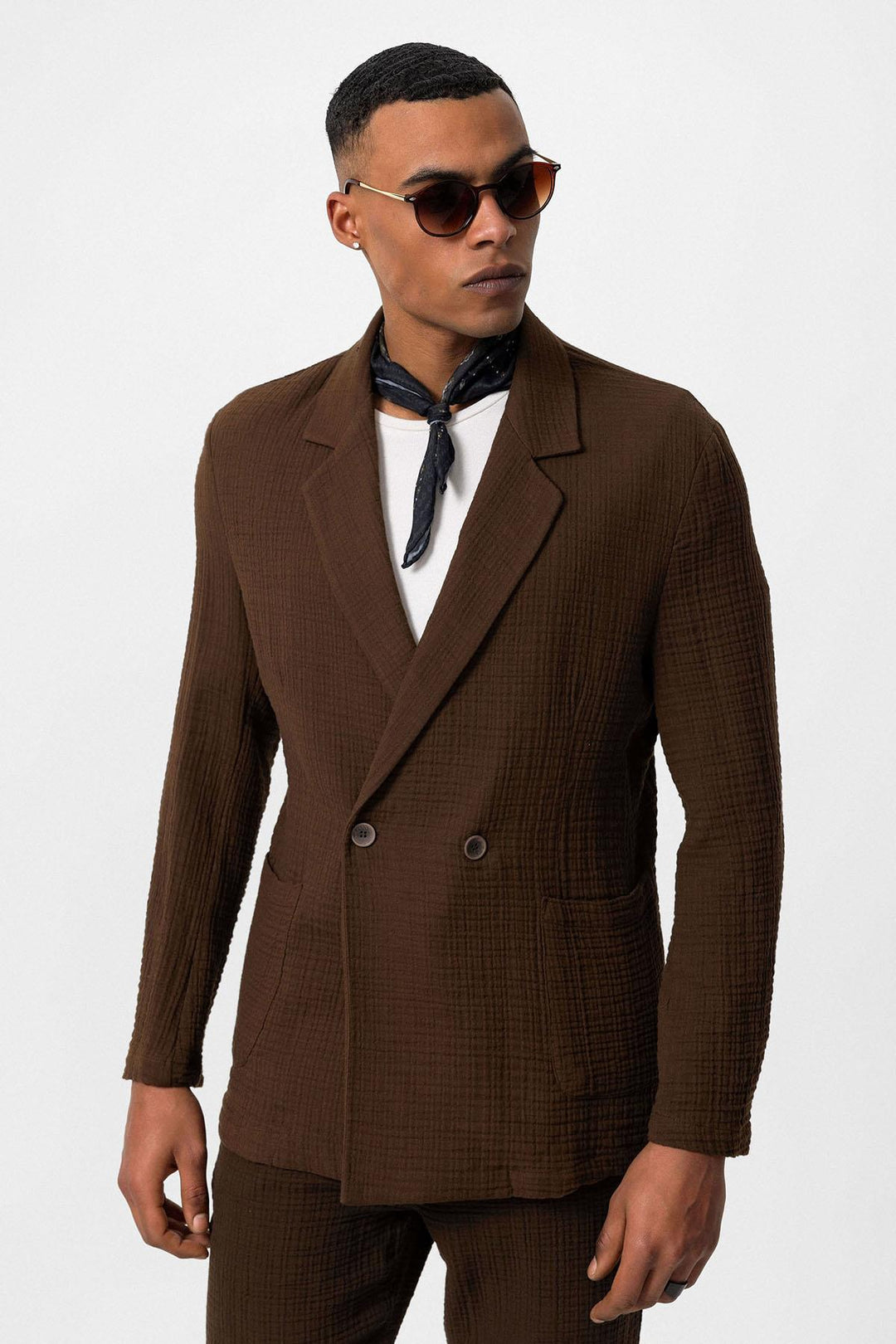 ANT Double-Breasted Unlined Men's Blazer Jacket - Skenderaj