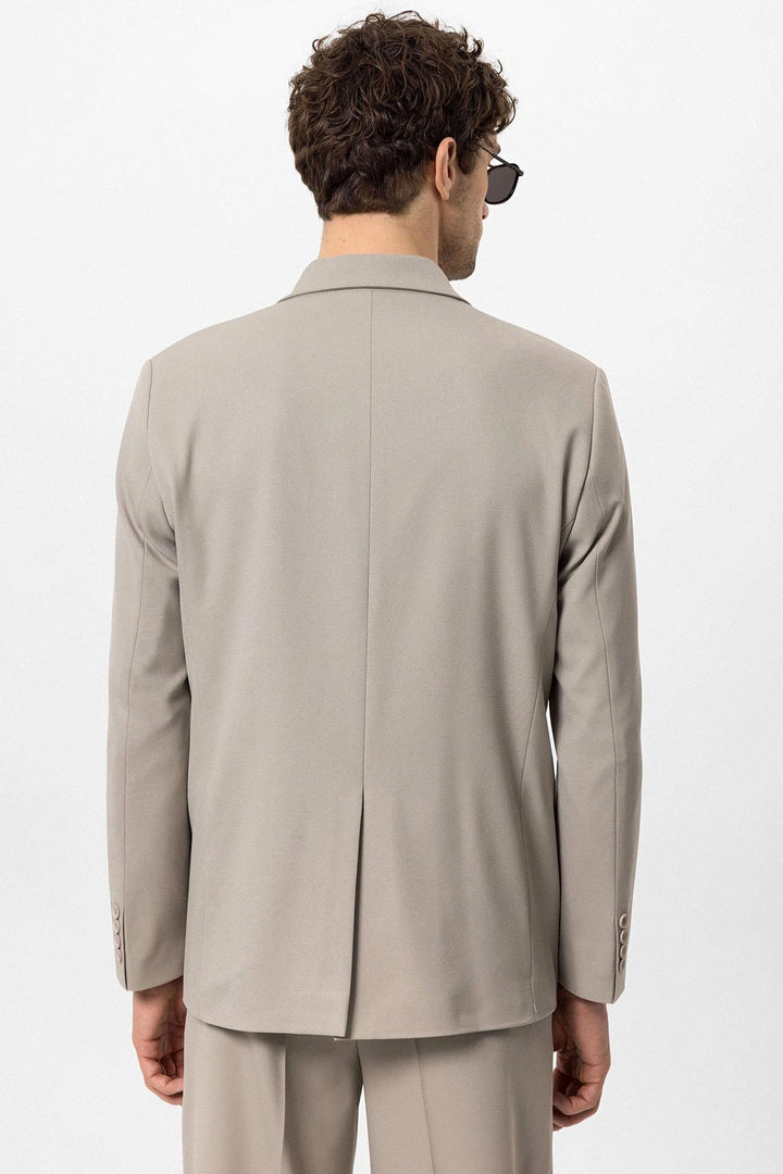 ANT Double-Breasted Men's Blazer Jacket with Flap Pocket - Lipjan