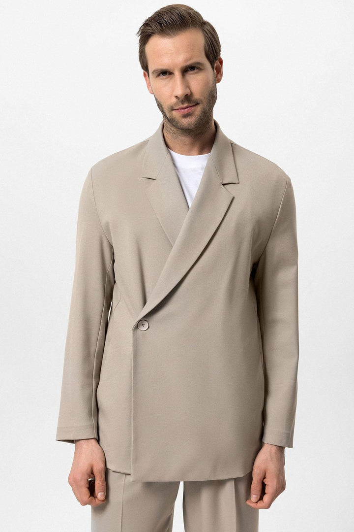 ANT Double Breasted Closure Hidden Pocket Men's Blazer Jacket - Wauwatosa