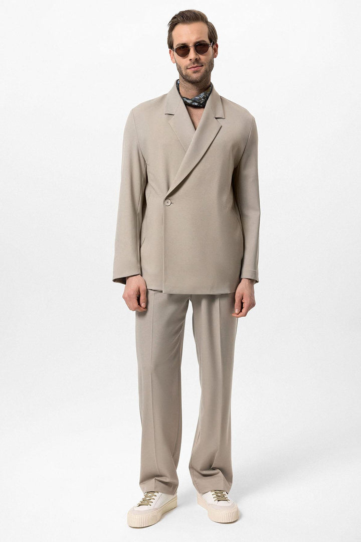 ANT Double Breasted Closure Hidden Pocket Men's Blazer Jacket - Wauwatosa