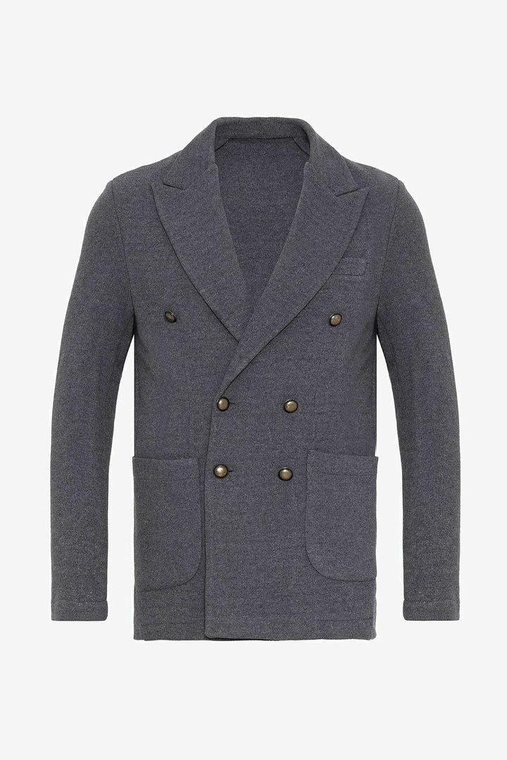 ANT Double-Breasted Knitwear Men's Blazer Jacket - Trento