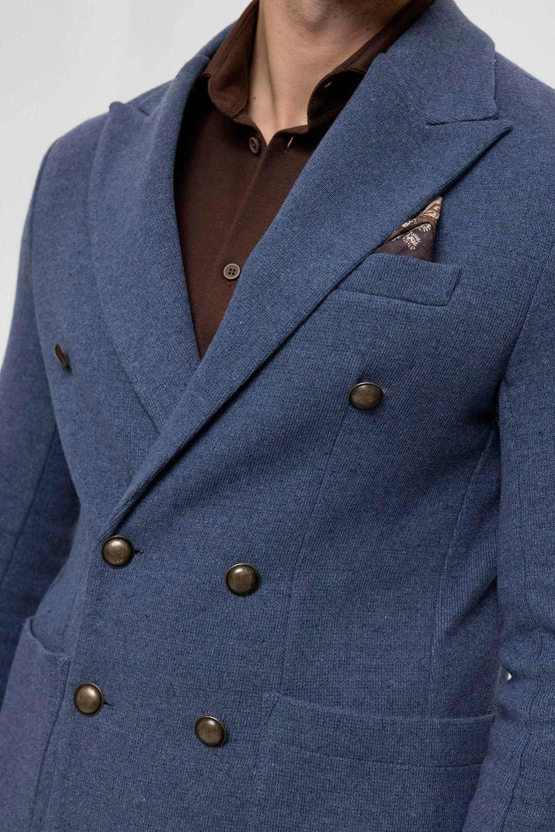 ANT Double-Breasted Knitwear Men's Blazer Jacket - Arcadia