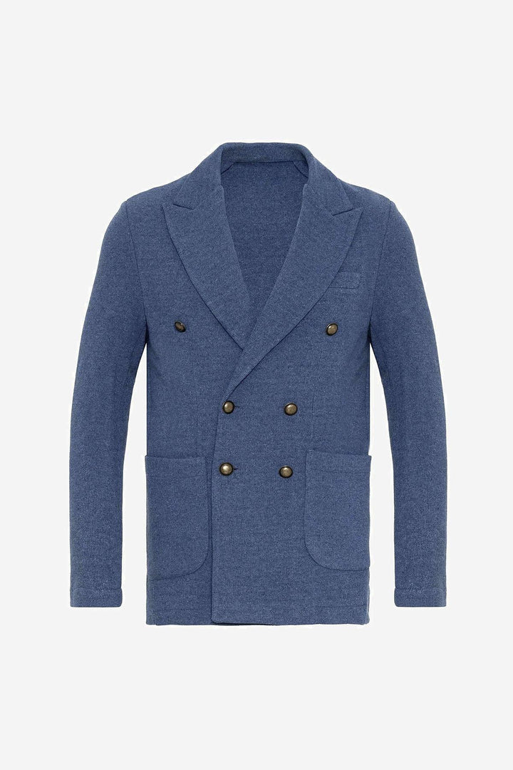 ANT Double-Breasted Knitwear Men's Blazer Jacket - Arcadia