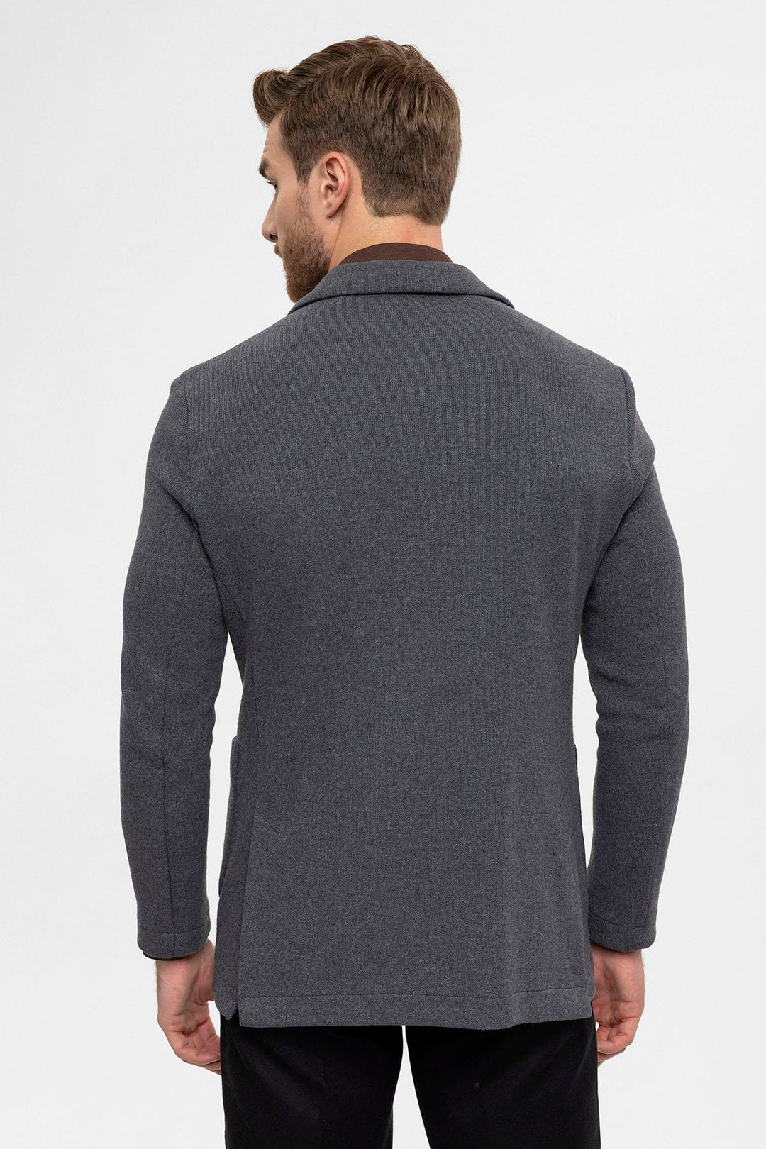 ANT Double-Breasted Knitwear Men's Blazer Jacket - Trento