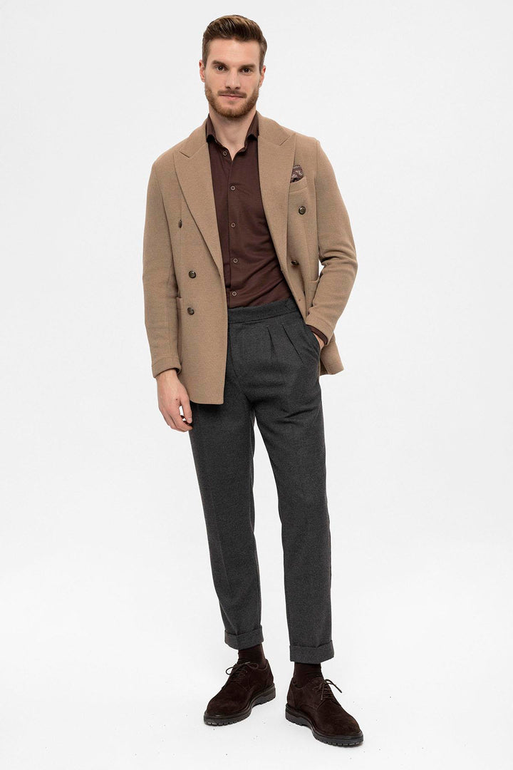 ANT Double-Breasted Knitwear Men's Blazer Jacket - Reims