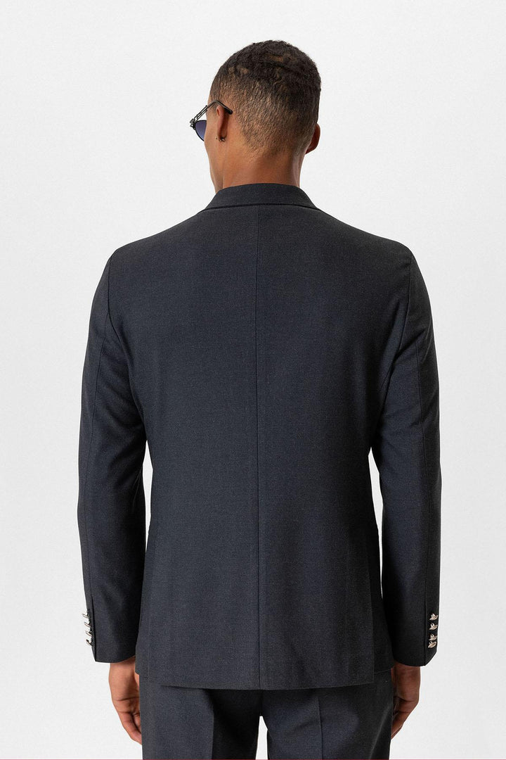 ANT Antioch Navy Unlined Double-Breasted Men's Blazer Jacket - University City