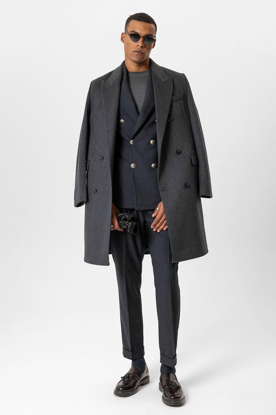 ANT Antioch Navy Unlined Double-Breasted Men's Blazer Jacket - University City