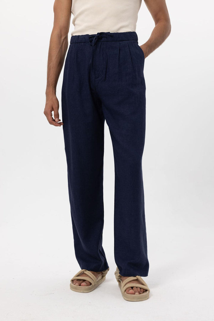 ANT Men's Linen Blend Baggy Pants with Waist Ties - Ciudad Madero