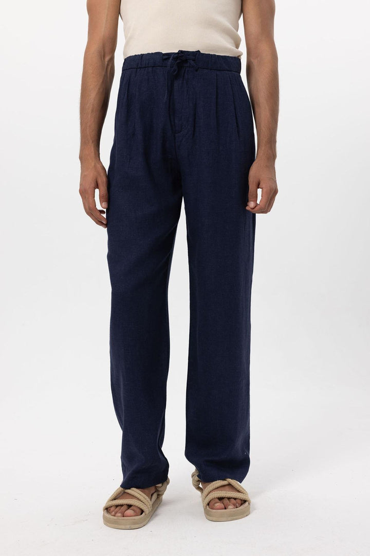 ANT Men's Linen Blend Baggy Pants with Waist Ties - Ciudad Madero