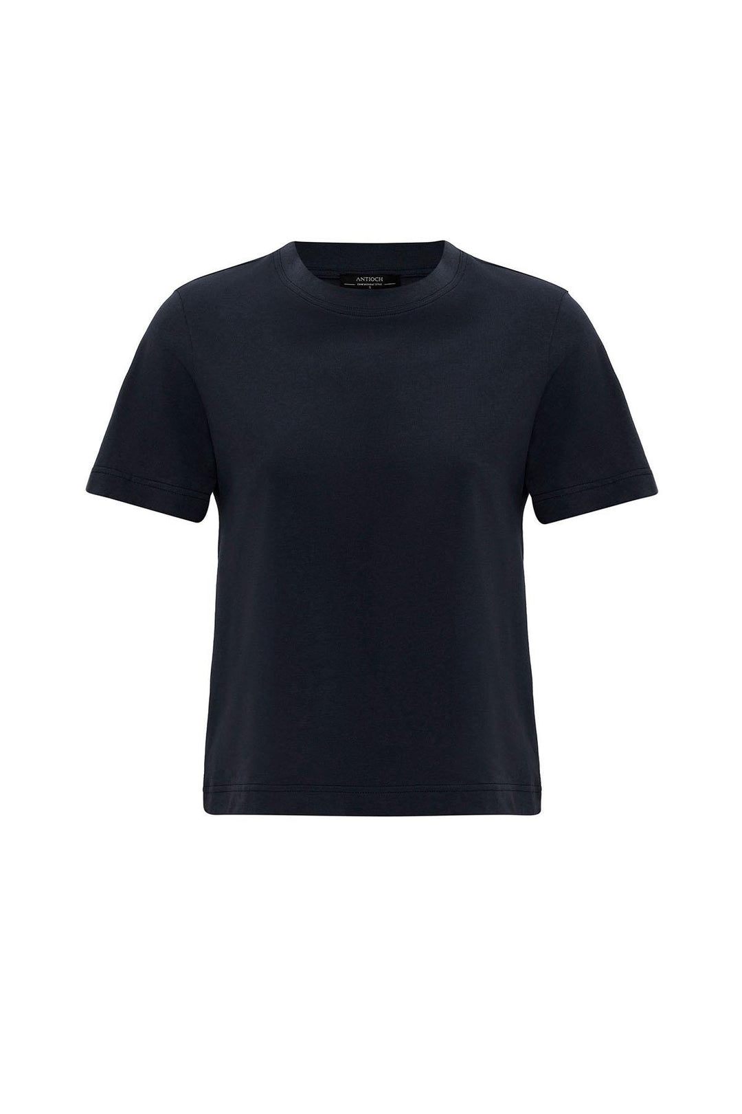 ANT Antioch Navy Women's Bicycle Collar Basic T-Shirt - Novi