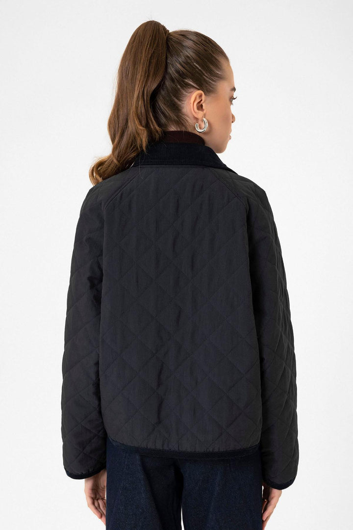 ANT Antioch Blue Women's Polo Neck Quilted Coat - Clichy