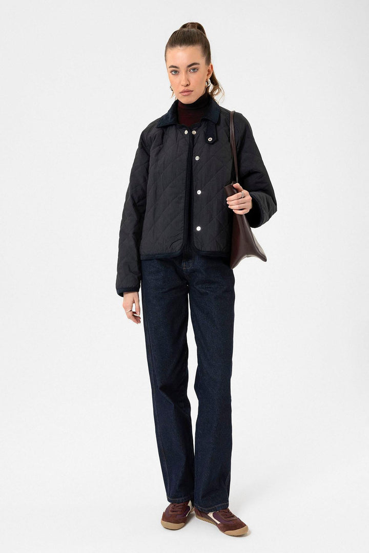 ANT Antioch Blue Women's Polo Neck Quilted Coat - Clichy