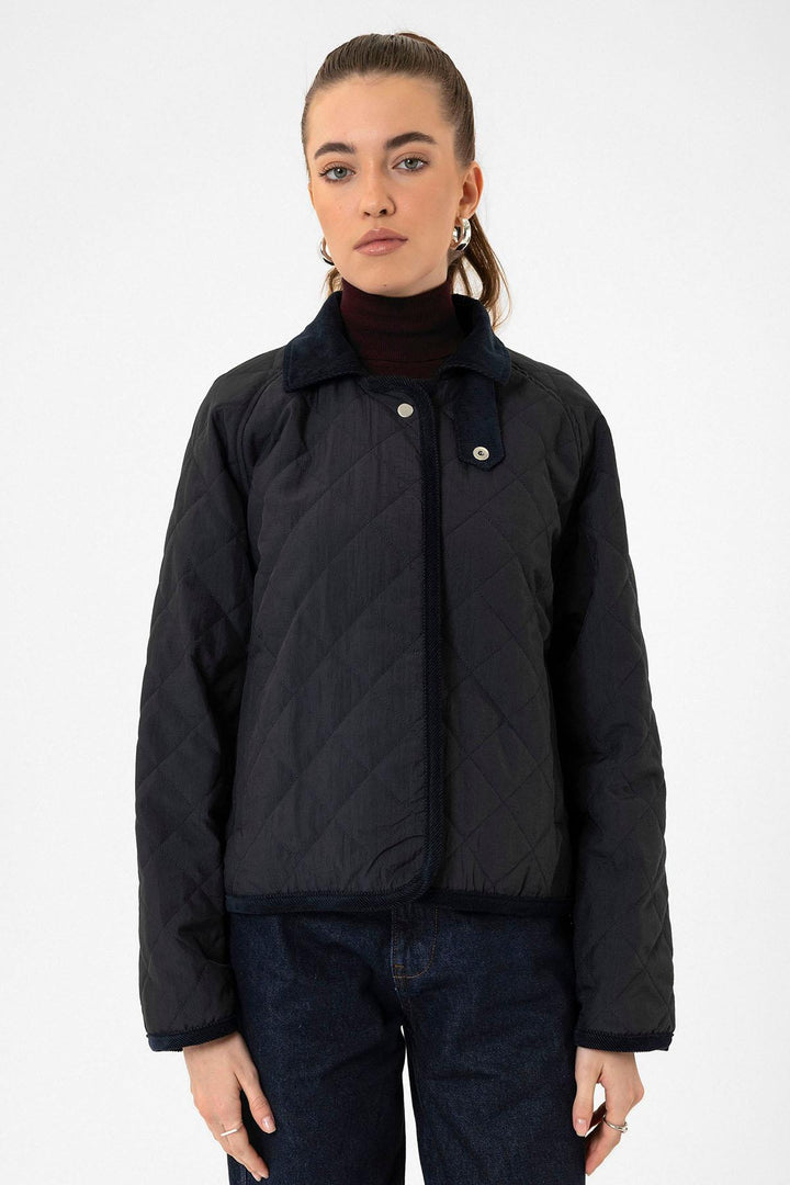 ANT Antioch Blue Women's Polo Neck Quilted Coat - Clichy