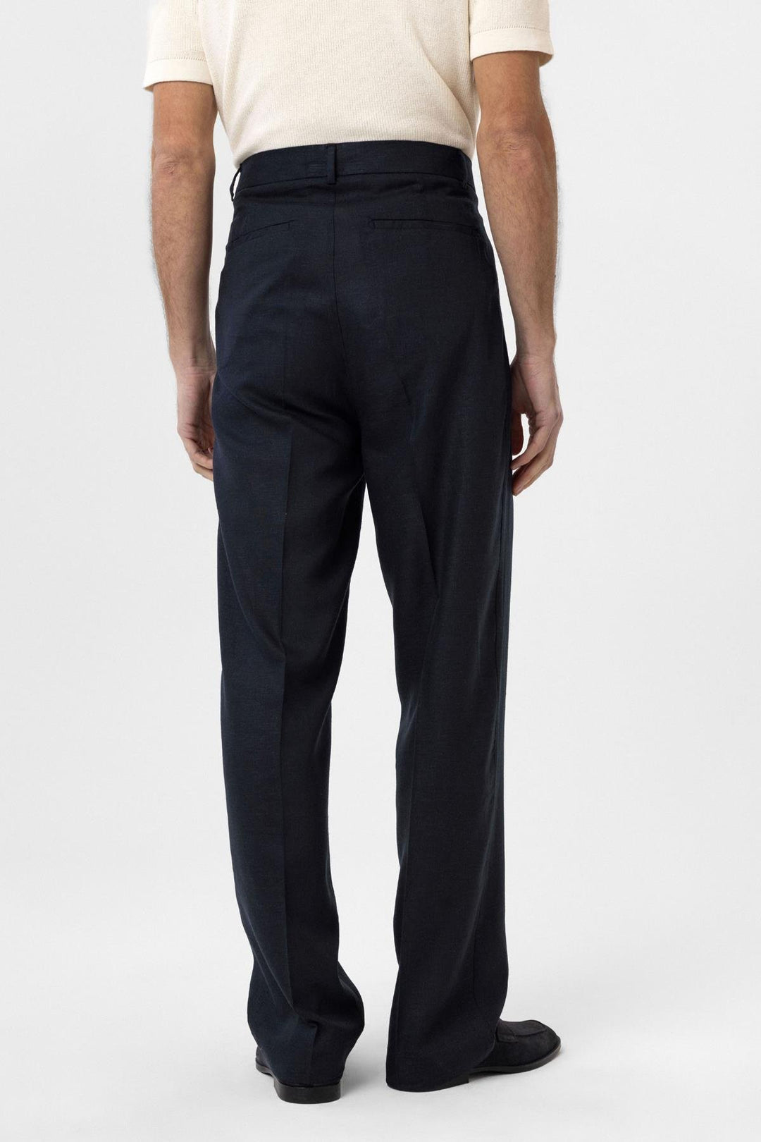 ANT Antioch Navy Linen Blend Men's Baggy Pants - Tulsa