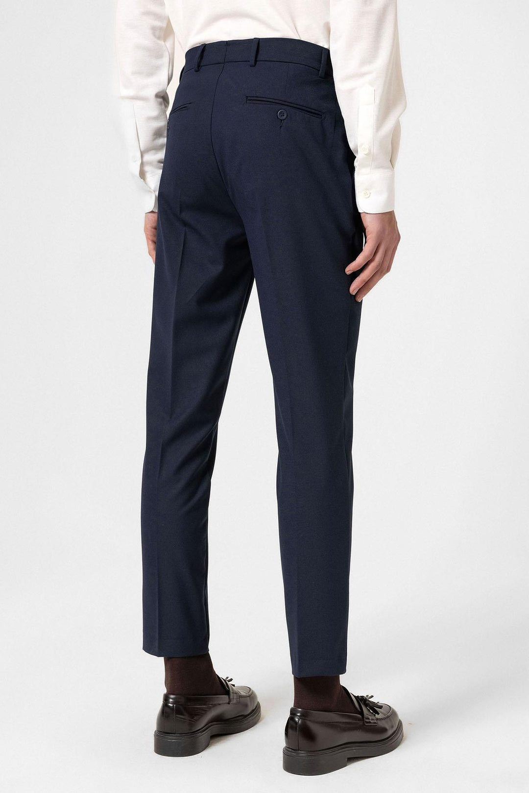 ANT Antioch Navy Blue Classic High Waist Men's Trousers - Úbeda