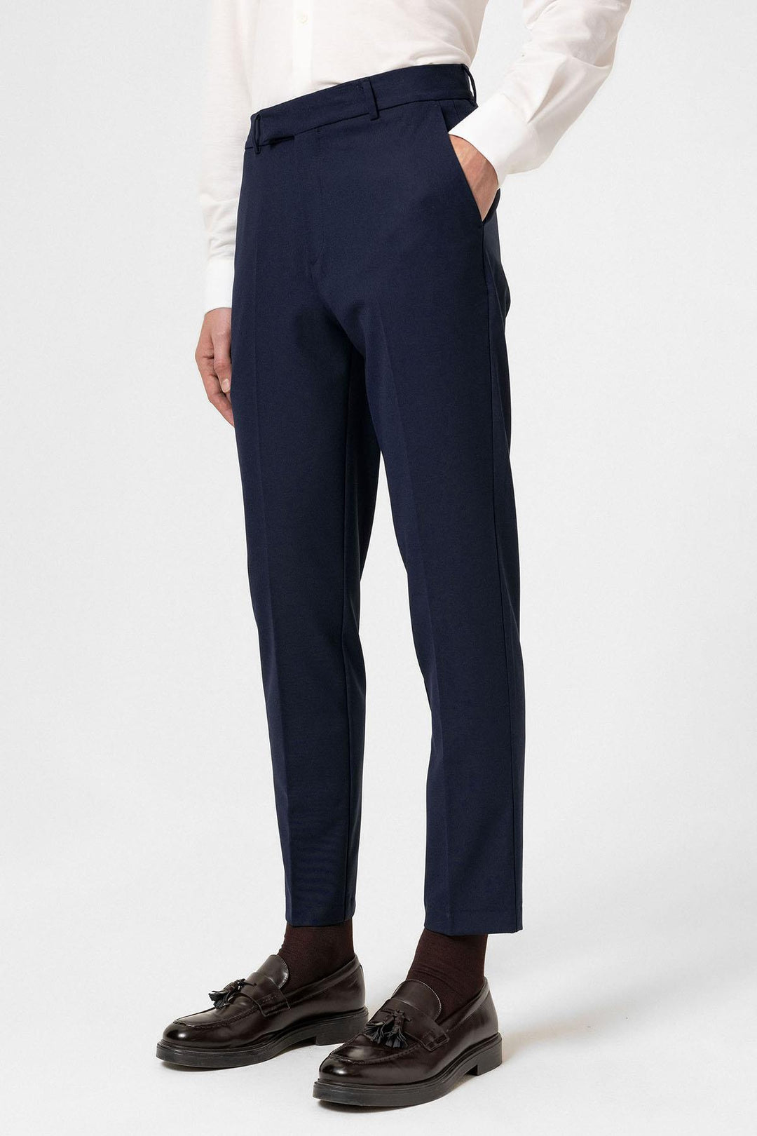ANT Antioch Navy Blue Classic High Waist Men's Trousers - Úbeda